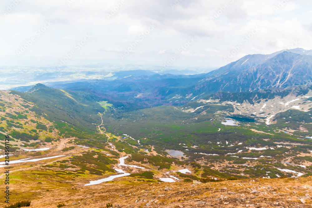 View from the top of Kasprowy Wierch mount. Tatry, Poland.