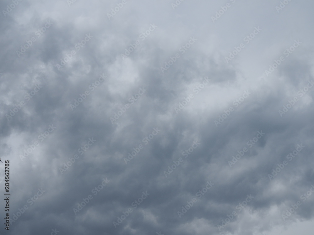 gray sky before the thunderstorm in autumn