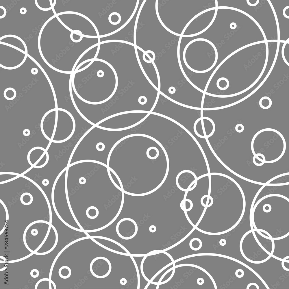 Seamless abstract pattern with white empty overlapping circles of different size. Seamless abstract pattern with white empty overlapping circles of different size.