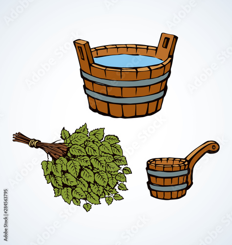 Bath set. Vector drawing