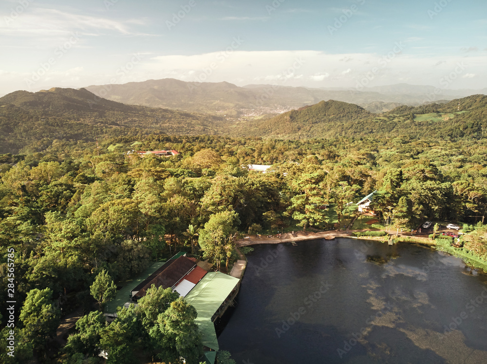 Fototapeta premium Lake on high hill