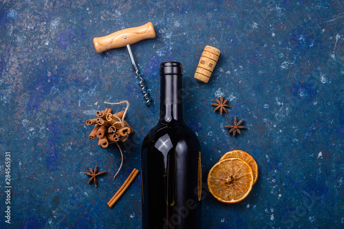 Photography Traditional winter and Christmas drink mulled red wine