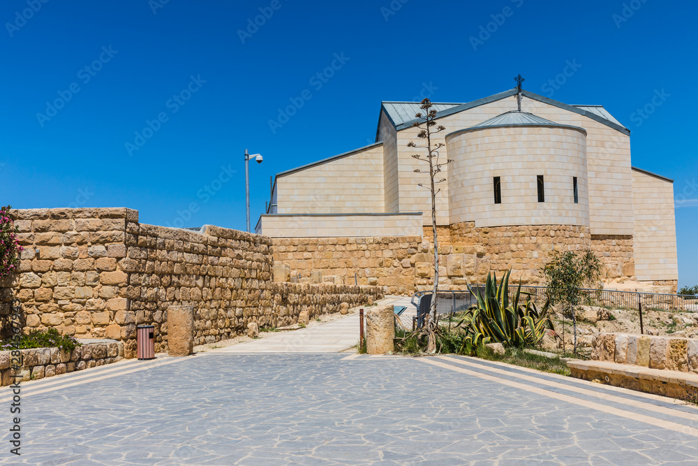 Basilica of Moses on top of Mount Nebo in Jordan