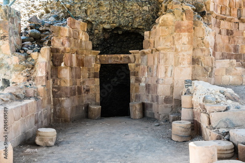 Lot's Cave in Jordan. In ancient times the site near Safi was identified with the place were Lot is said to have lived in a cave with his two daughters. 