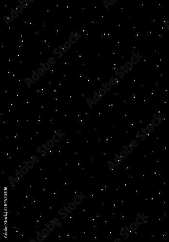 Huge clusters of stars in the dark sky. Black background. Vector illustration © 111chemodan111