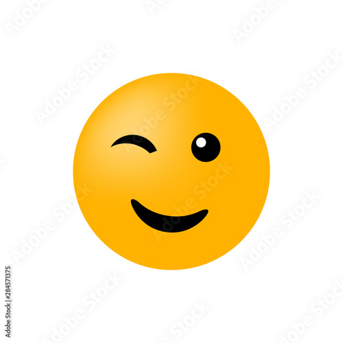 Emoticon face vector isolated on white background