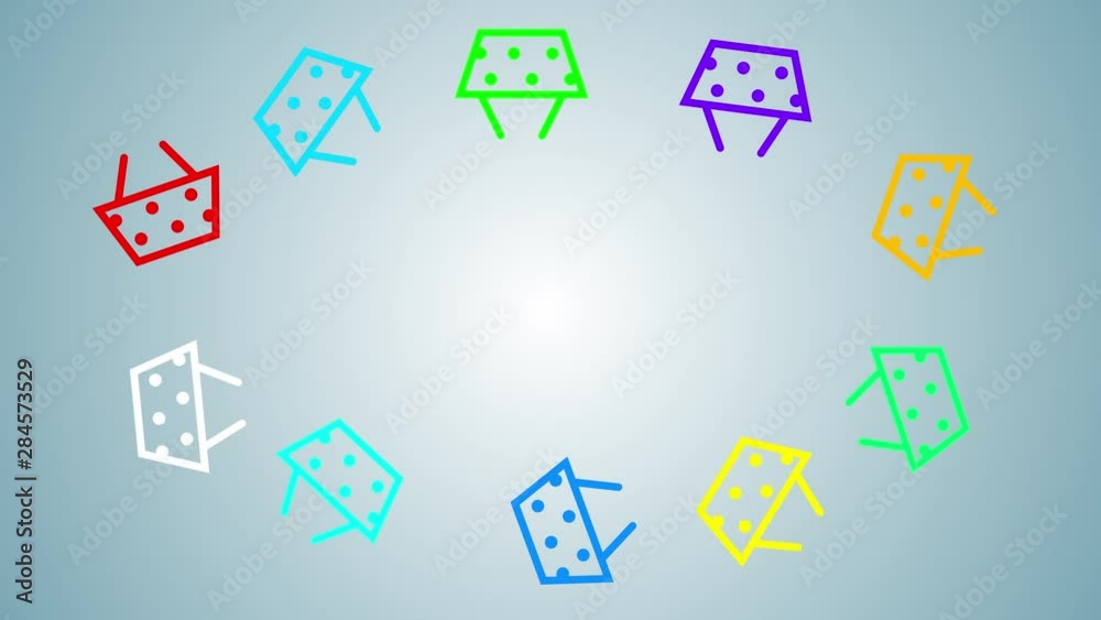 Shopping basket line icon motion graphic animation with alpha channel.