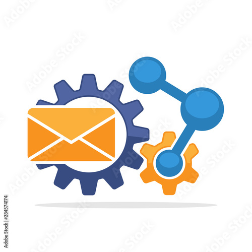 The illustration icon with the management concept automatically directs the linked message