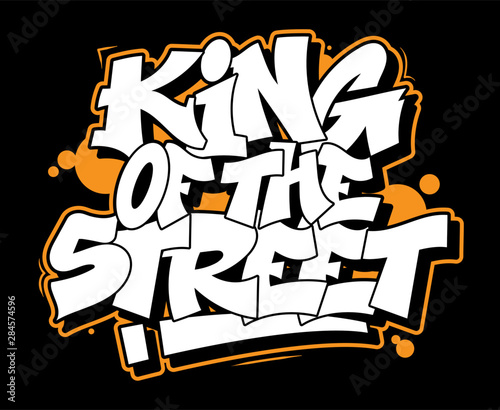 Graffiti style lettering text design