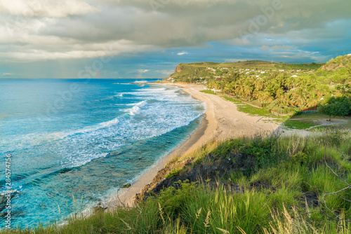 Landscape with Boucan Canot beach at Reunion Island  Africa