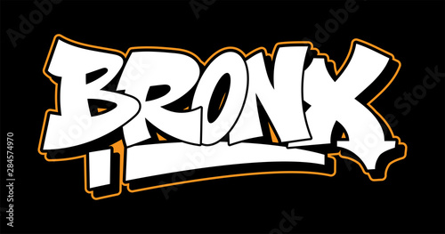 Graffiti style lettering text design