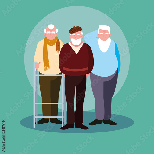 group of old men avatar character