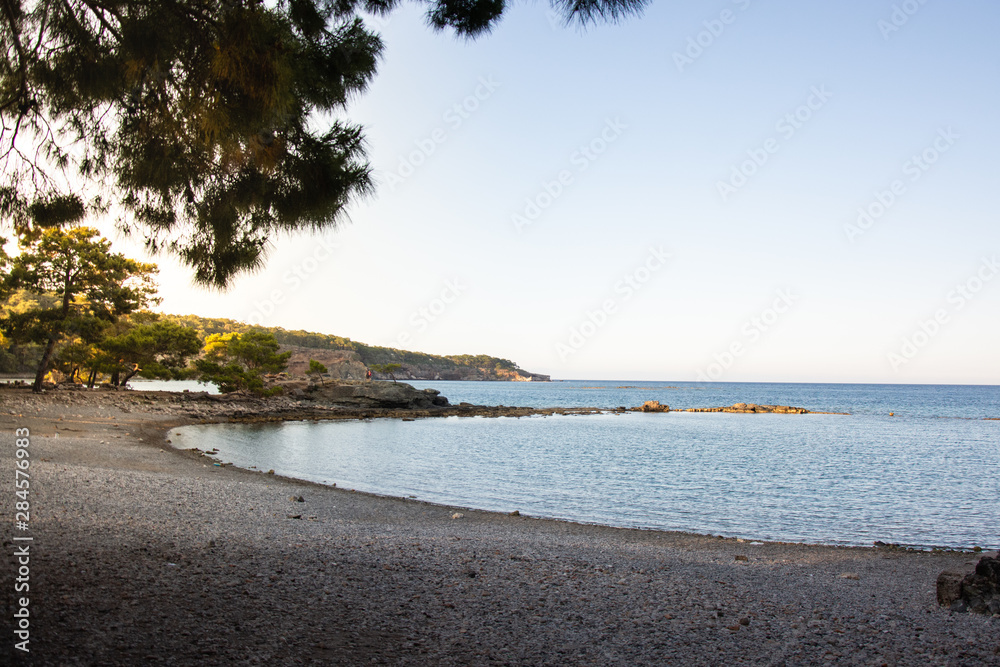 old greek town Phaselis. Coast near Kemer, Antalya, Turkey. old greek town Phaselis. Coast near Kemer, Antalya, Turkey.