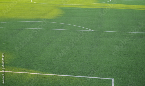 football field with white marking