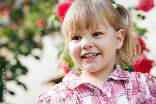 smiling cute little girl portrait