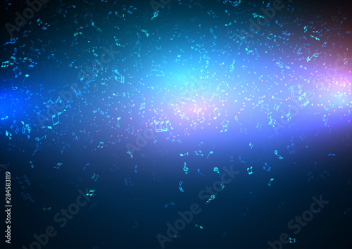 Abstract music notes background