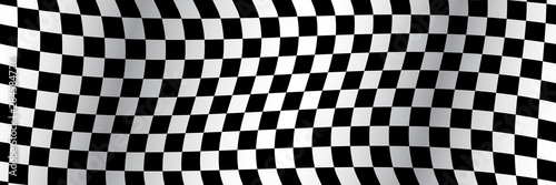 Banner, race flag background, checkered flag, car racing sport, checkerboard – stock vector
