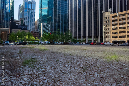 Wallpaper Mural Large gravel unused lot in Chicago Loop near Franklin & Washington Streets Torontodigital.ca
