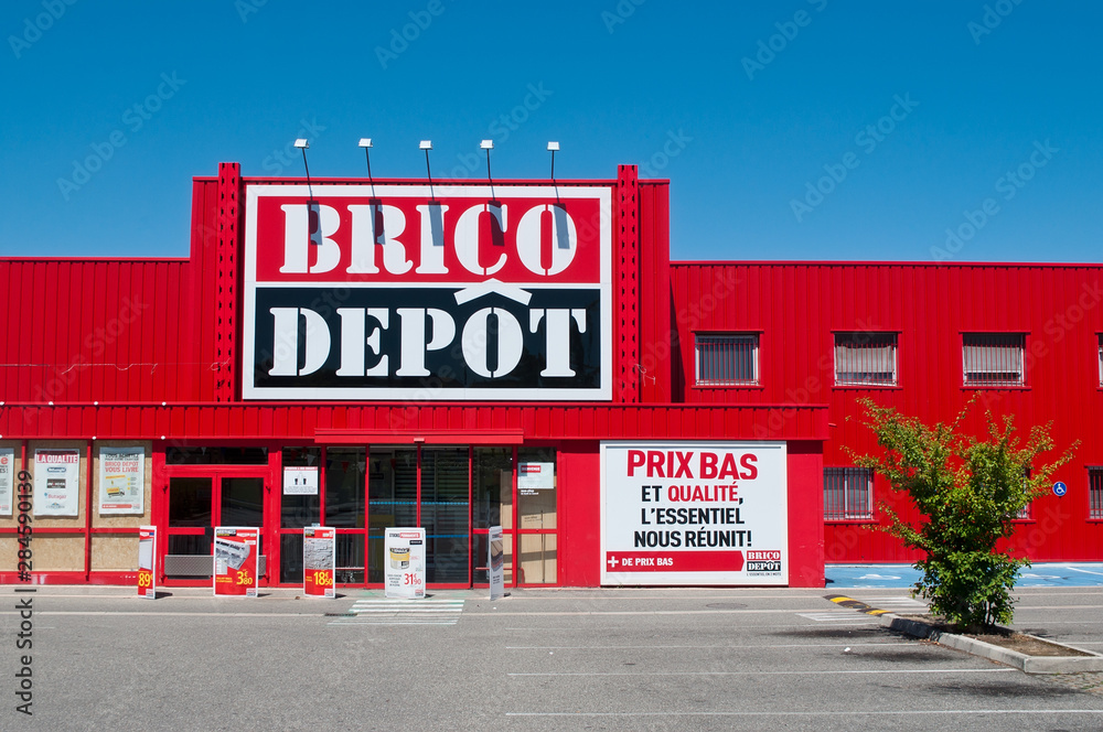 entry of the store "Brico Depot"" signage - the french chain of materials  construction and decoration Stock Photo | Adobe Stock
