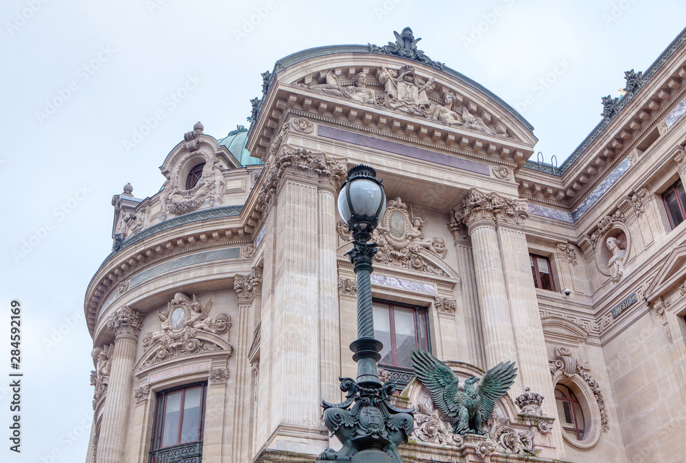 architecture details of Opera in Paris 