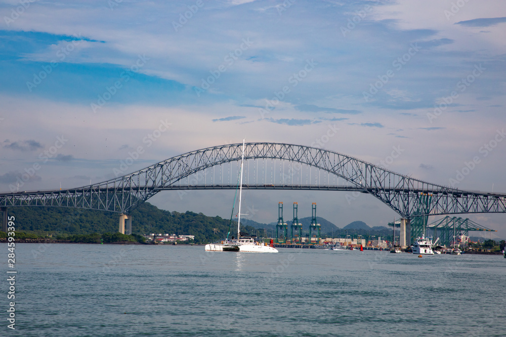 The bridge of the americas is a road bridge which spans the pacific entrance to the panama canal The bridge of the americas is a road bridge which spans the pacific entrance to the panama canal