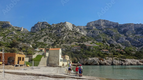 Park with calanques in Marseille, south of France. photo