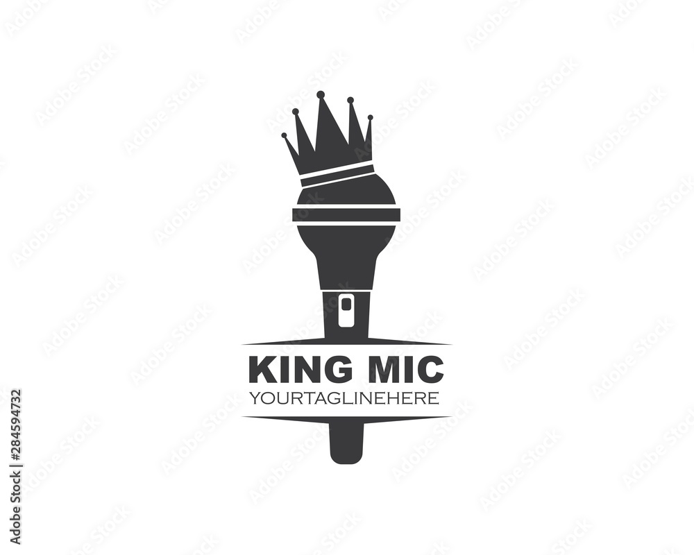 microphone icon logo of karaoke and musical vector illustration design microphone icon logo of karaoke and musical vector illustration design