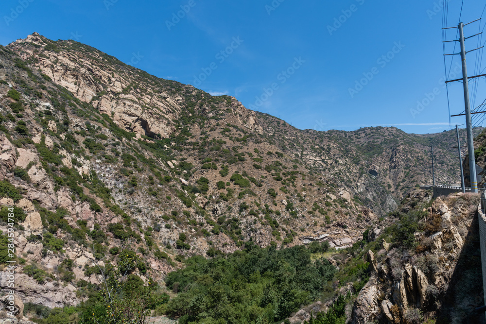 Scenic panoramic Malibu Canyon vista, Malibu, Southern California