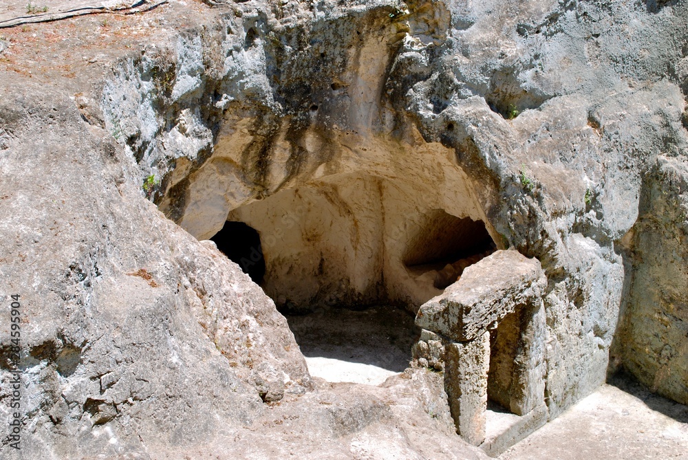 eroded rock-cut tomb Beit She'arim