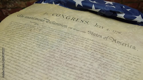 Declaration of independence United States of America Document History