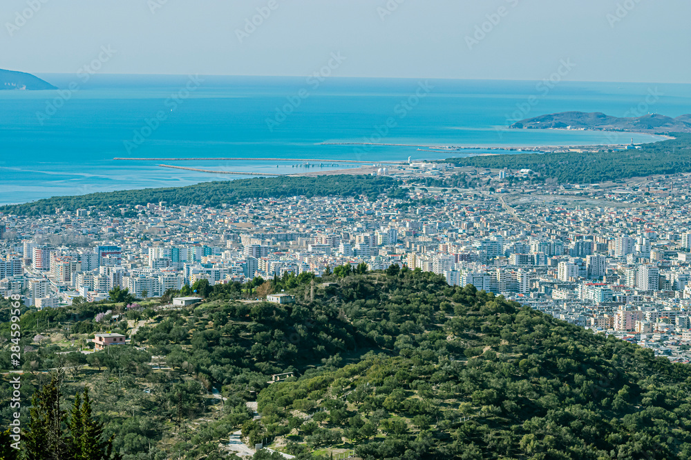 Aerial view of Vlore city