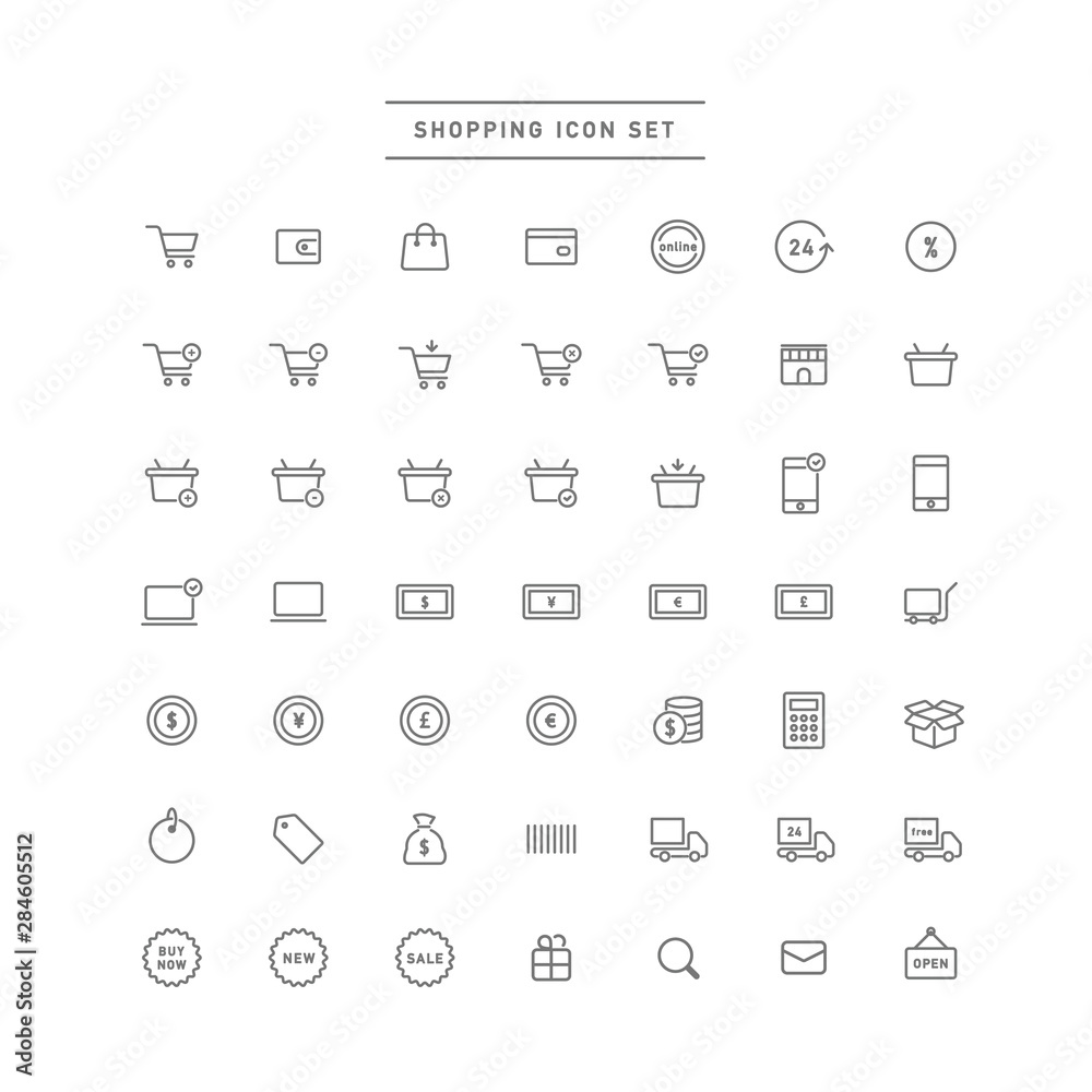 shopping icon set shopping icon set