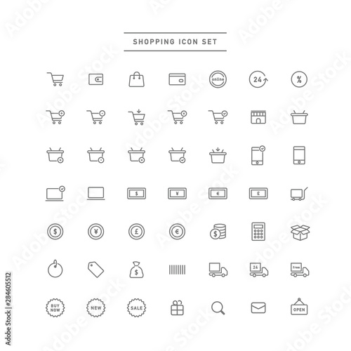 shopping icon set