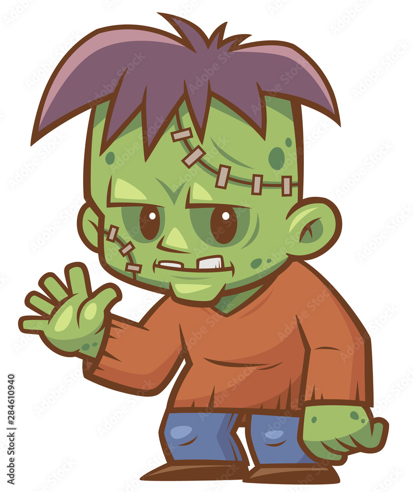 Obraz premium Vector illustration of Cartoon Zombie