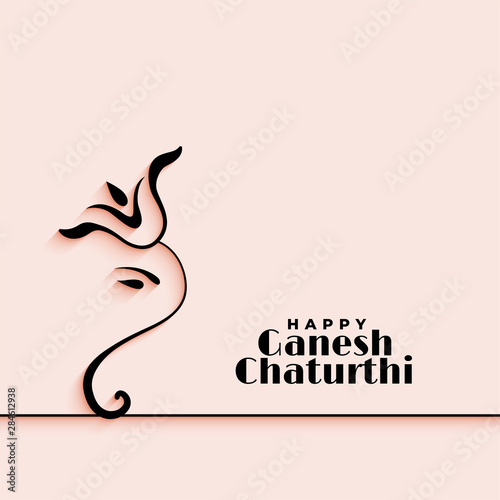 elegant happy ganesh chaturthi festival greeting background