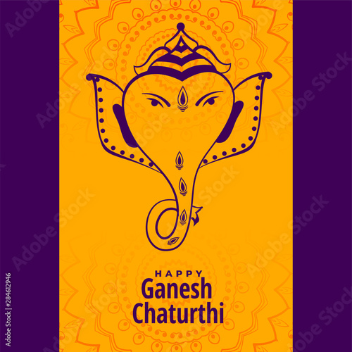 hindu festival of ganesh chaturthi mahotsav background