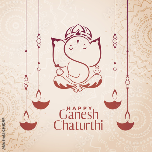 hindu culture festival of ganesh chaturthi background
