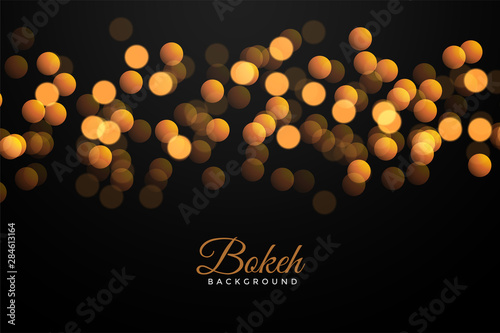 black background with golden bokeh effect