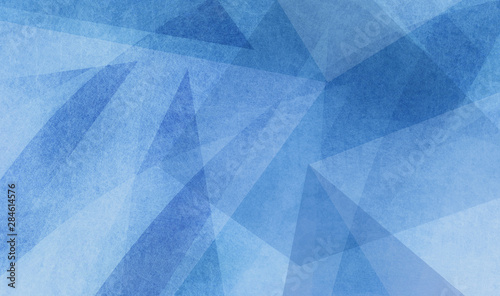 Abstract blue background with texture, modern art style design with triangles and polygon shapes layered in contemporary creative geometric background