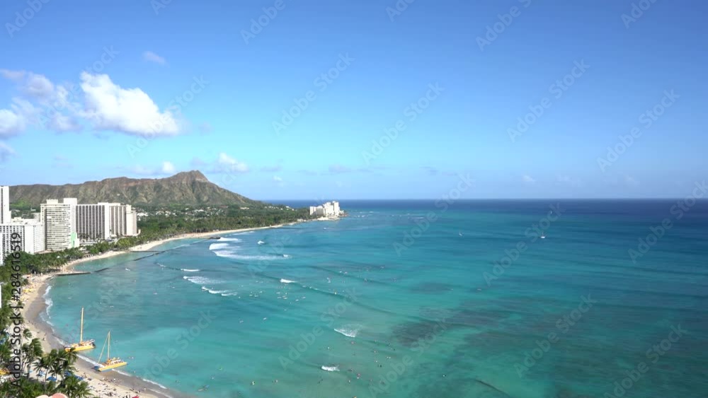 View of Diamond head and Waikiki beach, Oahu, Hawaii View of Diamond head and Waikiki beach, Oahu, Hawaii