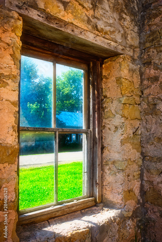 Fototapeta Naklejka Na Ścianę i Meble -  Rural Barn Window.