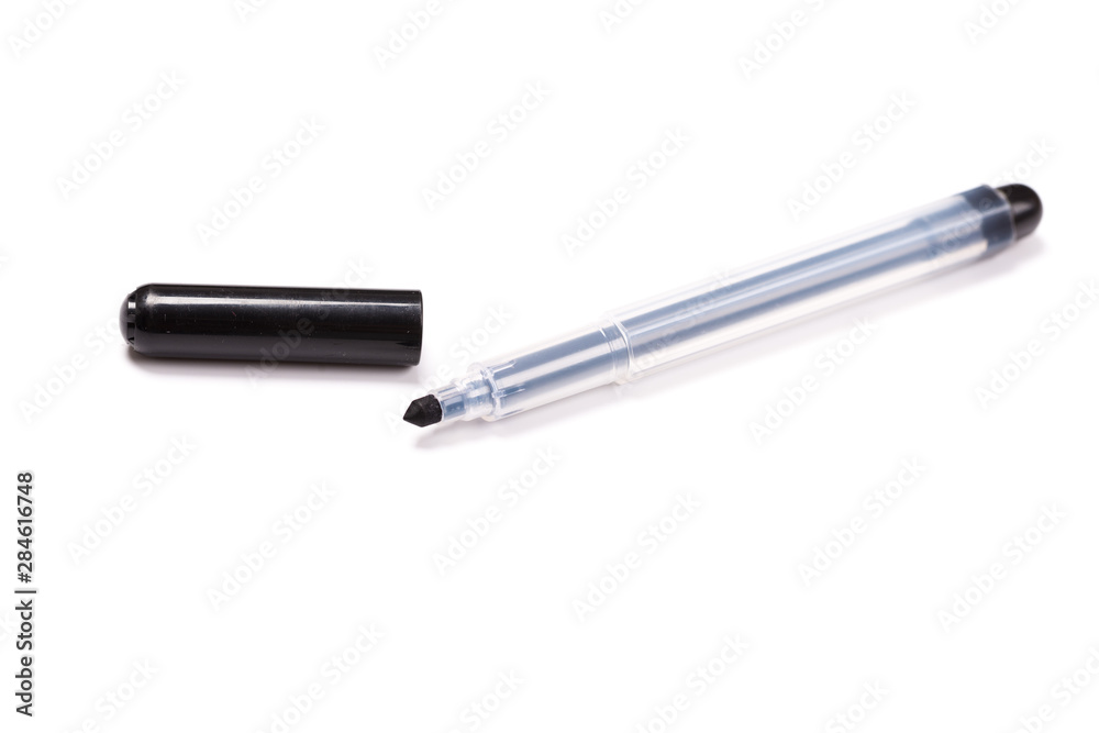 Black Marker Isolated on White Background. Black Marker Isolated on White Background.