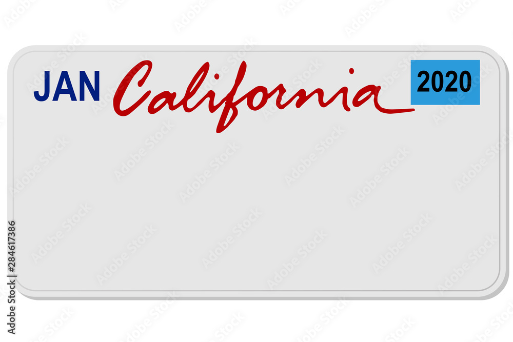 Photo &amp; Art Print california new car digital registration plate 