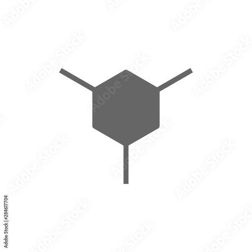Honeycomb Icon. Bioengineering. Flat Vector Illustration isolated on white background
