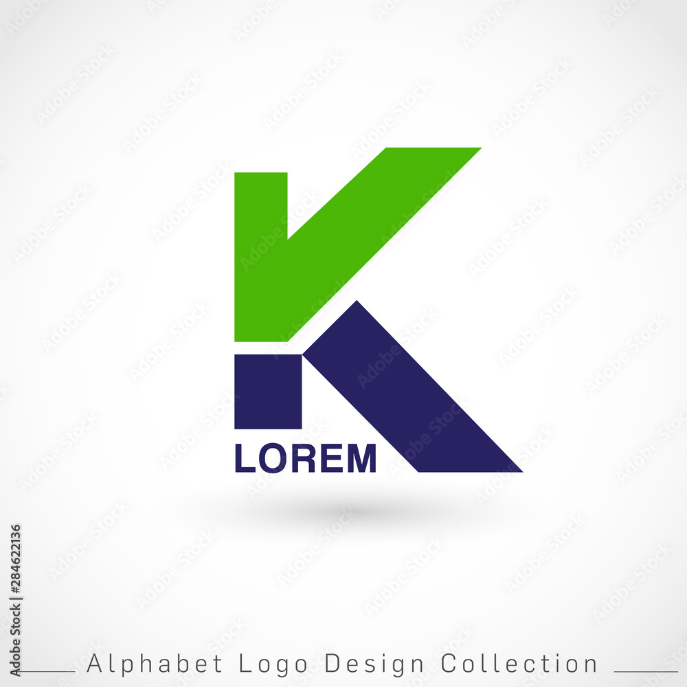 Letter K Logo Design Template isolated on white background : Vector Illustration Letter K Logo Design Template isolated on white background : Vector Illustration