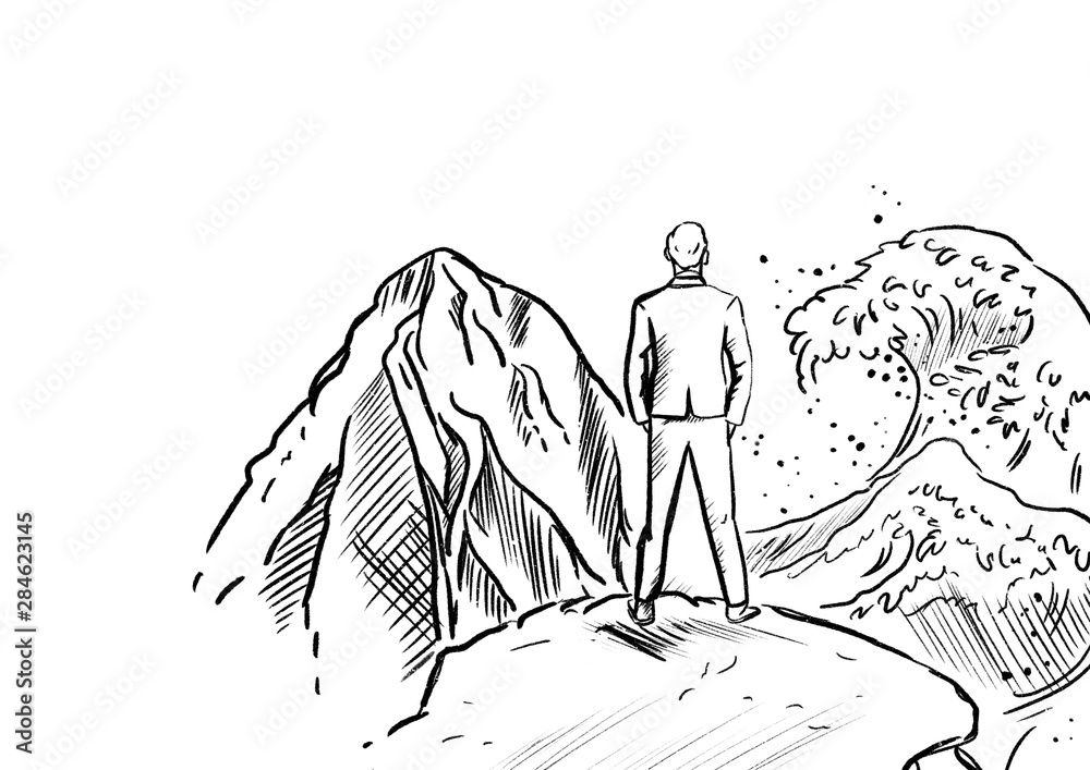 Sporty man standing on the stone with raised up arms against mountain valley at sunset. Happy young man, rocks, autumn forest and blue sky in Dolomites, Italy. Traveler hiking in alpine mountains Sporty man standing on the stone with raised up arms against mountain valley at sunset. Happy young man, rocks, autumn forest and blue sky in Dolomites, Italy. Traveler hiking in alpine mountains