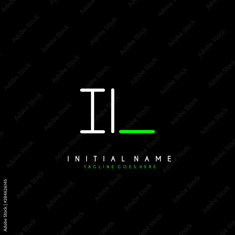 Initial I L IL minimalist modern logo identity vector Initial I L IL minimalist modern logo identity vector