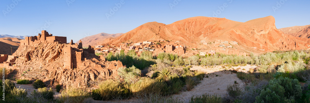 Street of the Kasbahs / Kasbahs in Dades valley in the south of Morocco, Africa.