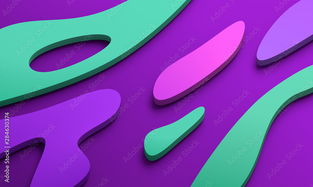 Abstract 3d render, modern background design with organic shapes Abstract 3d render, modern background design with organic shapes