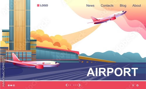 Modern airport banner